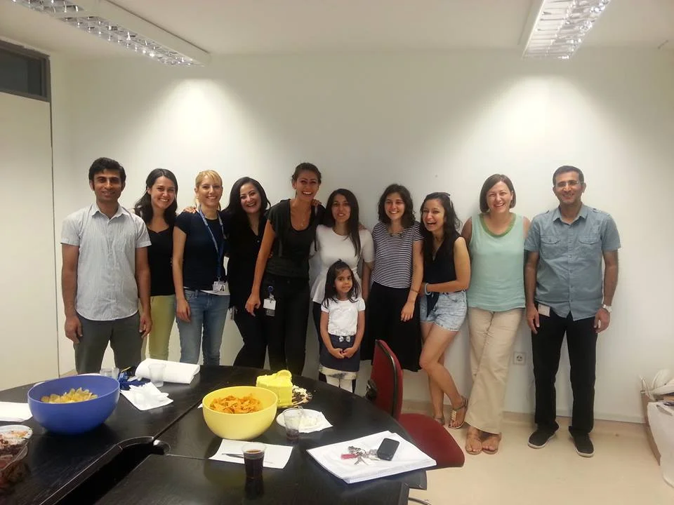 Erbay Lab members celebrating a birthday